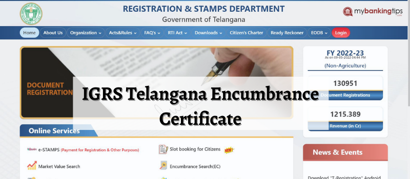 IGRS Telangana Encumbrance Certificate