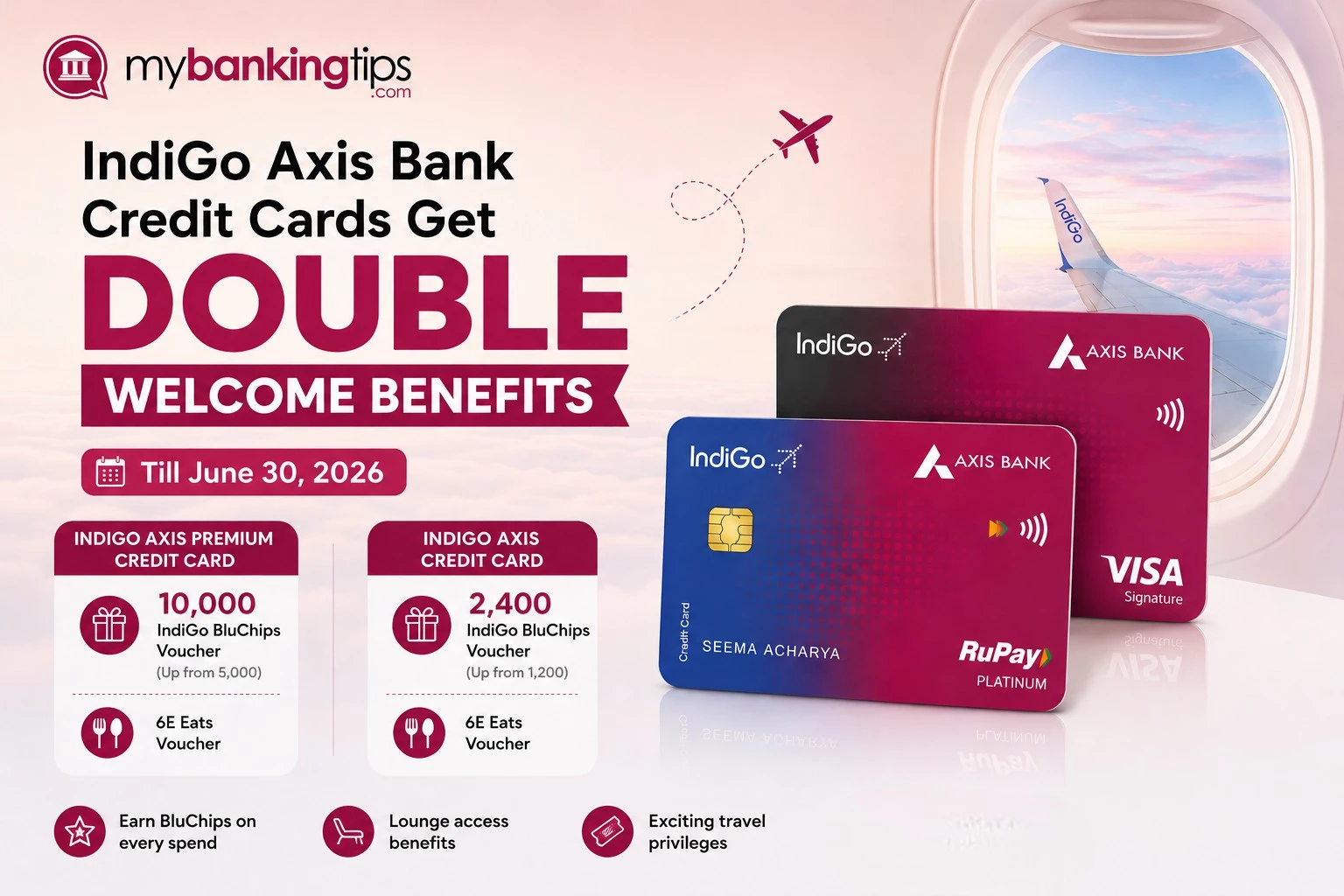 IndiGo Axis Bank Credit Cards Get Double Welcome Benefits Till June 30, 2026